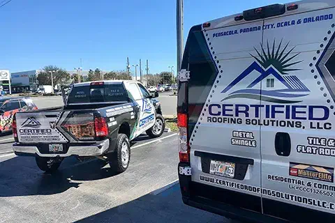 Certified Roofing Solutions Truck Wraps