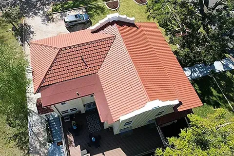 Red Tile Roof Arial View